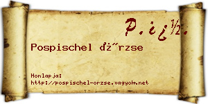 Pospischel Örzse névjegykártya
